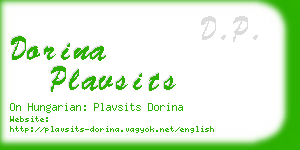 dorina plavsits business card